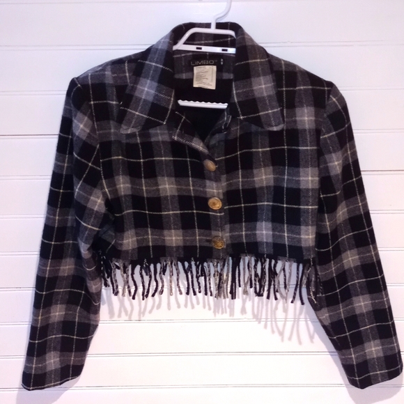 Vintage Gray Plaid LIMBO Wool Blazer - Picture 5 of 6